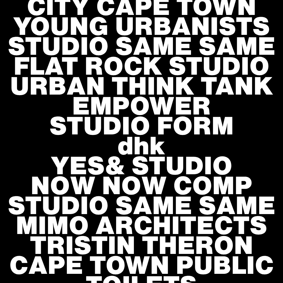Official UNBUILT exhibition promotional graphic published by Design Week South Africa for Cape Town, October 2026