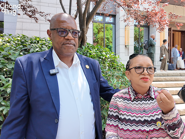 Free State Premier MaQueen Letsoha-Mathae and MEC Ketso Makume during a 2026 investment engagement in China