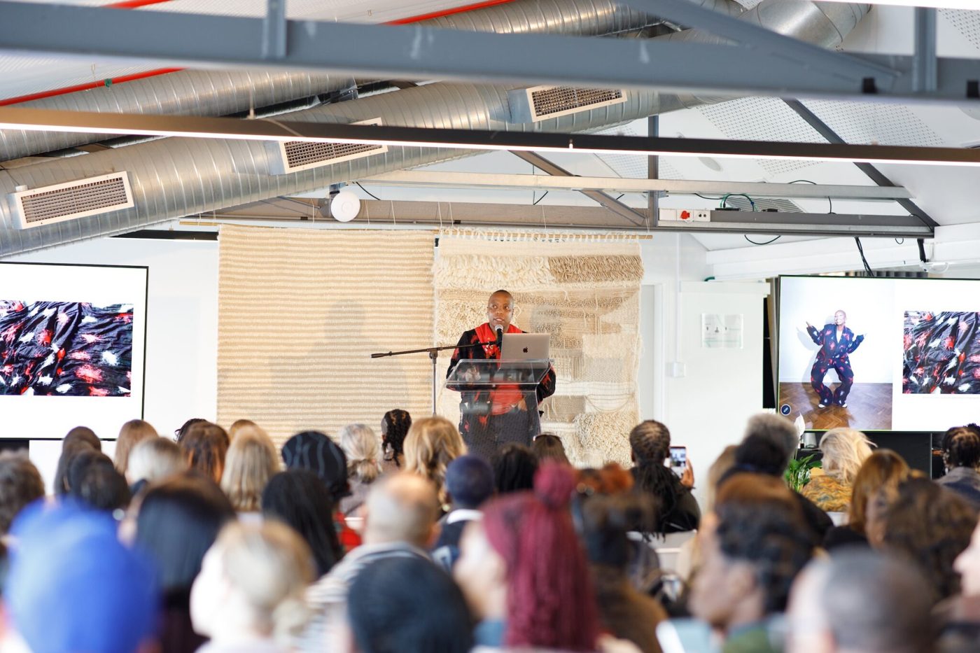 South African fashion designer Wanda Lephoto speaking at Africa Textile Talks 2026 in Cape Town