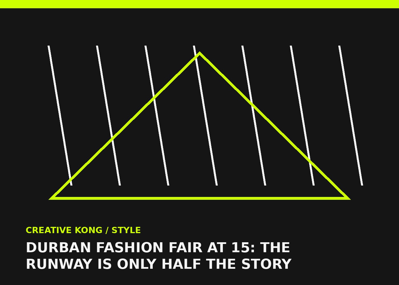 CREATIVE KONG editorial artwork for Durban Fashion Fair at 15: The Runway Is Only Half the Story