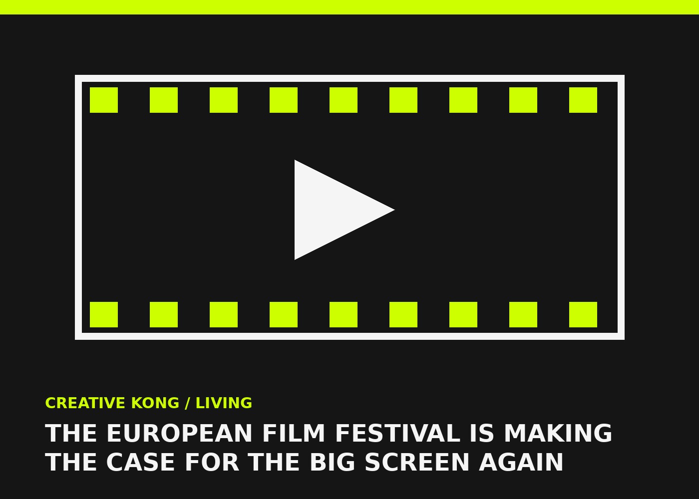 CREATIVE KONG editorial artwork for The European Film Festival Is Making the Case for the Big Screen Again