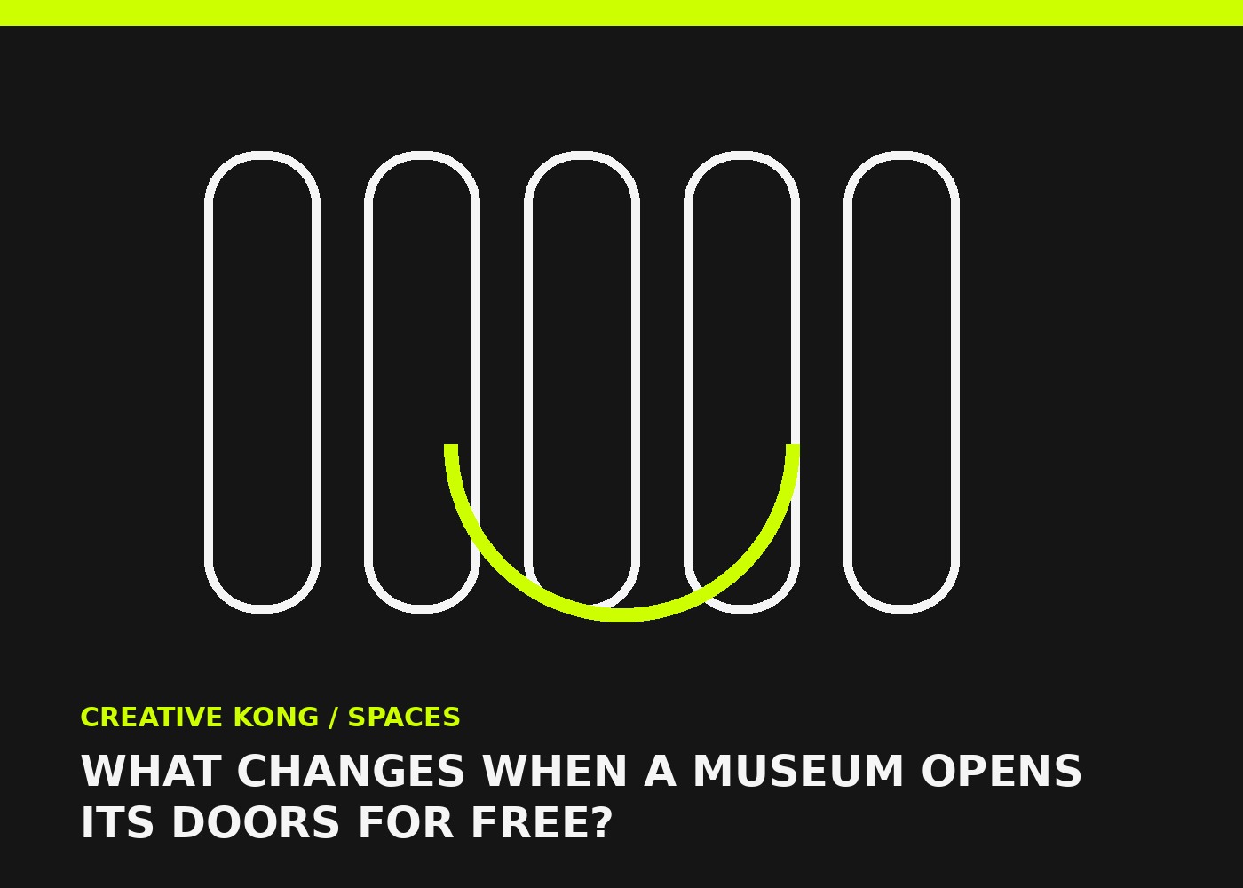 CREATIVE KONG editorial artwork for What Changes When a Museum Opens Its Doors for Free?